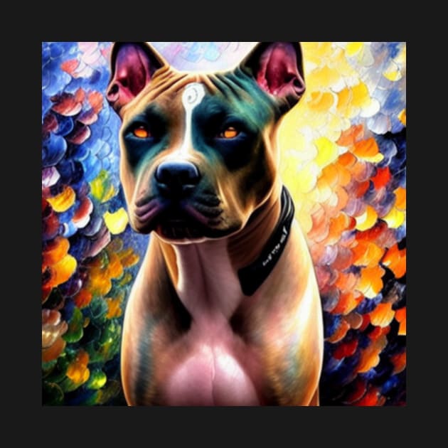 Pitbull Watercolor by Shadowbyte91