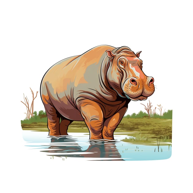 River Hippopotamus by zooleisurelife