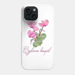 Cyclamen Bouquet-Winter flowers-Cyclamen Phone Case