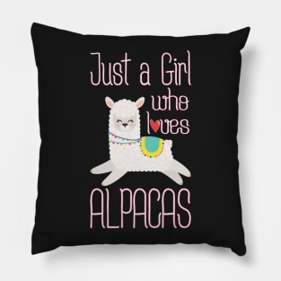 Just A Girl Who Loves Alpacas - Funny Alpacas Llamas Pillow