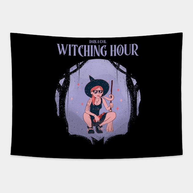 Witching Hour Halloween Gifts Tapestry by Dody