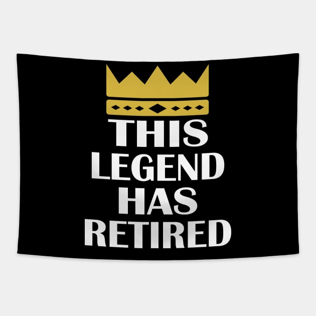 This Legend Has Retired Funny Retirement Tapestry by mstory