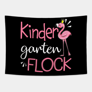 Flamingo Back To School Kindergarten Flock Tapestry