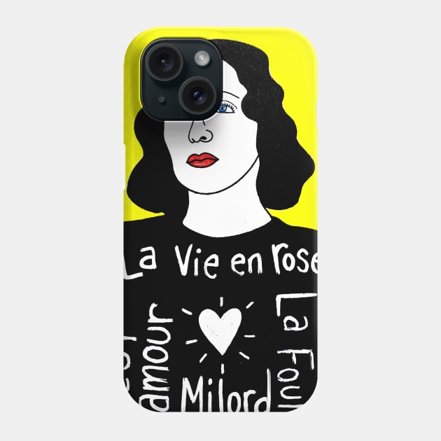 Edith Piaf Phone Case by krusefolkart