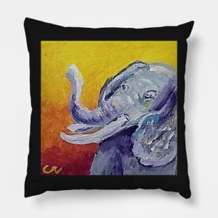 Elephant at Sunset II Pillow