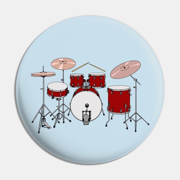 Drum kit cartoon illustration Pin by Miss Cartoon