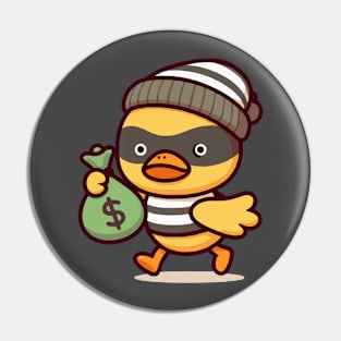 funny robber duck Pin