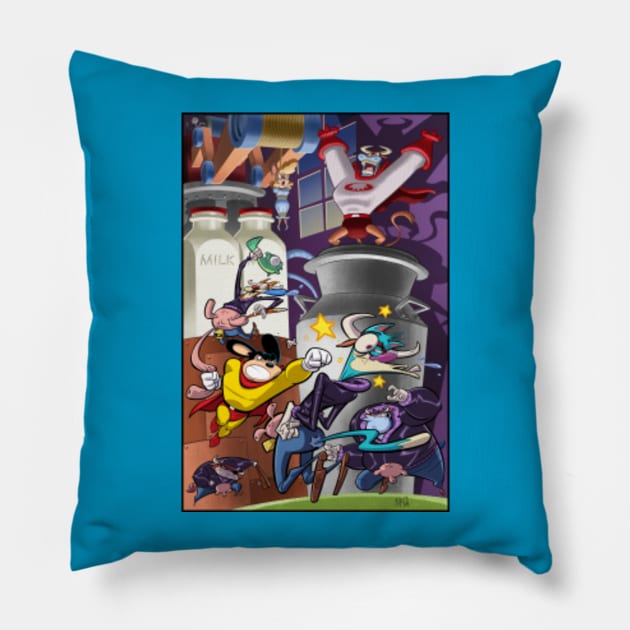 Mighty Mouse Pillow by TomMcWeeney
