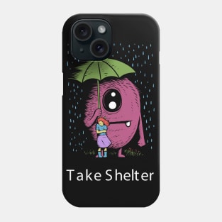 Take Shelter Monster Doodle Phone Case