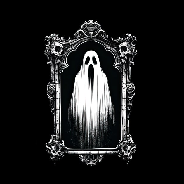 horror ghost in mirror by Dracoola