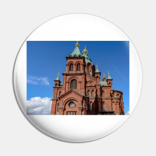 Red brick Uspenski Cathedral Pin