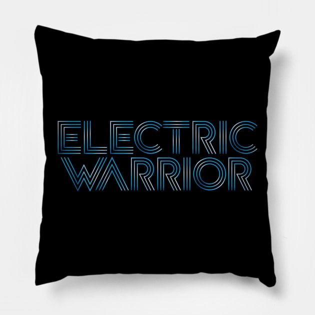 Electric Warrior Pillow by LondonLee