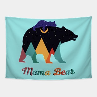 Mama Bear Abstract Geometry Design Tapestry