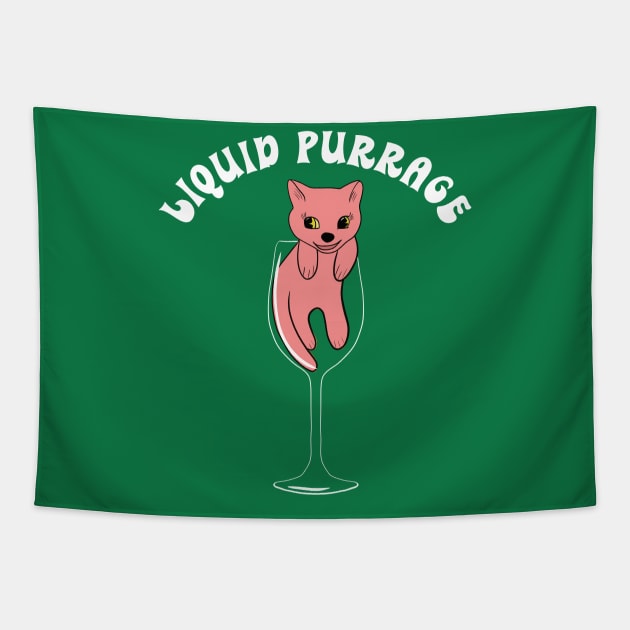 Liquid Purrage Tapestry by Alissa Carin