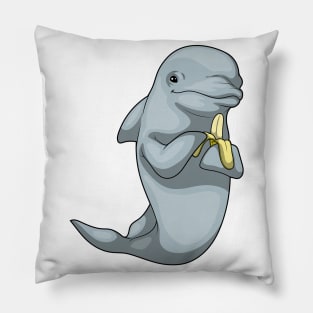 Dolphin Banana Fruit Pillow