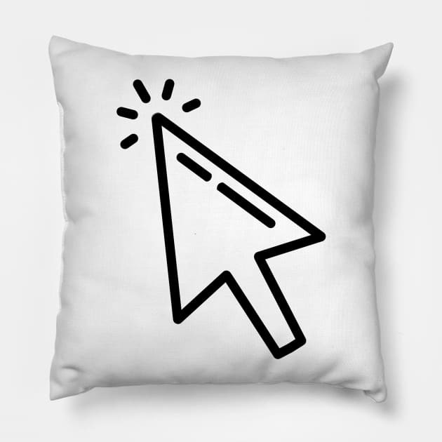 Click on me 2. Pillow by Miruna Mares