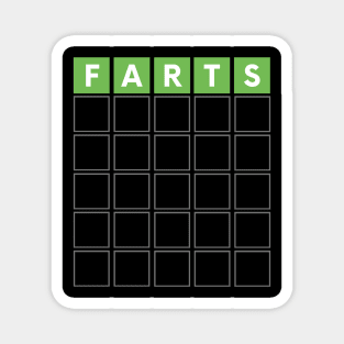 FUNNY WORD GAME FARTS WORD Magnet