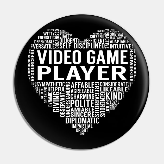 Video Game Player Heart Pin by LotusTee