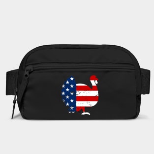 Patriotic Turkey American Flag Distressed Thanksgiving Bag