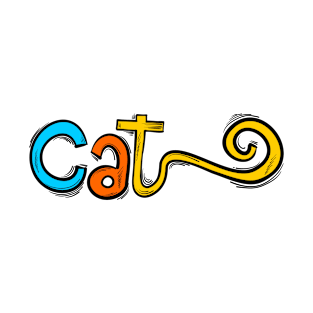 Cat Typography T-Shirt