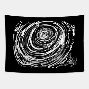 Down the Rabbit Hole (white) Tapestry