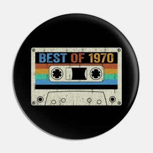 Best Of 1970 54th Birthday Gifts Cassette Tape Vintage Pin