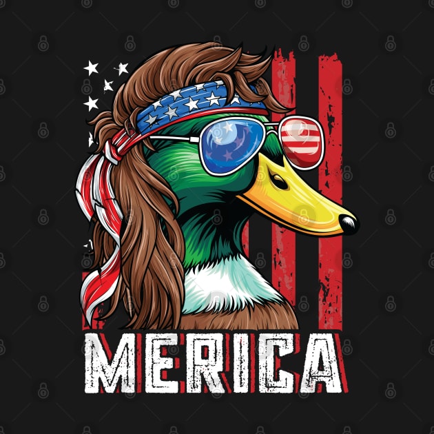 Patriotic Mallard Duck by Pennelli Studio