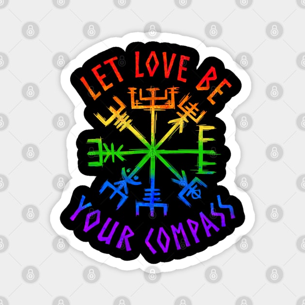 Love Compass - Pride Magnet by Hyena Arts