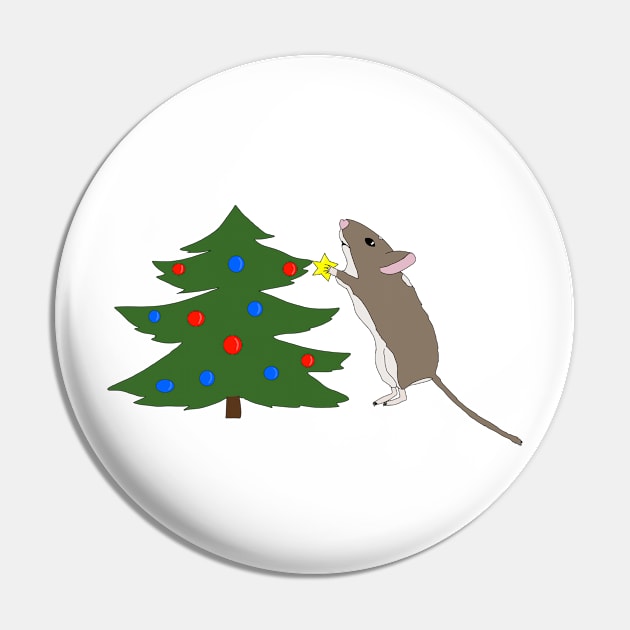 Cute brown gerbil decorating Christmas tree Pin by Becky-Marie