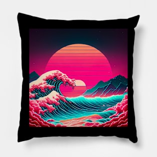 Vaporwave Retrowave Synthwave Zombies Zombie Pillow