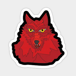 Red wolf Magnet