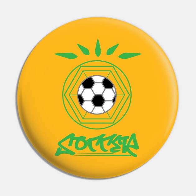 Soccer - Football In Unity Green Pin by ulunkz