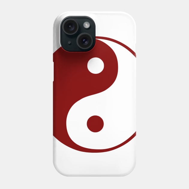 Red yin yang design Phone Case by Made the Cut