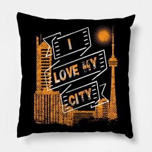 I Love My City Pillow