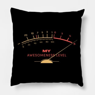 My Awesomeness Level Volume VU Meter Pillow