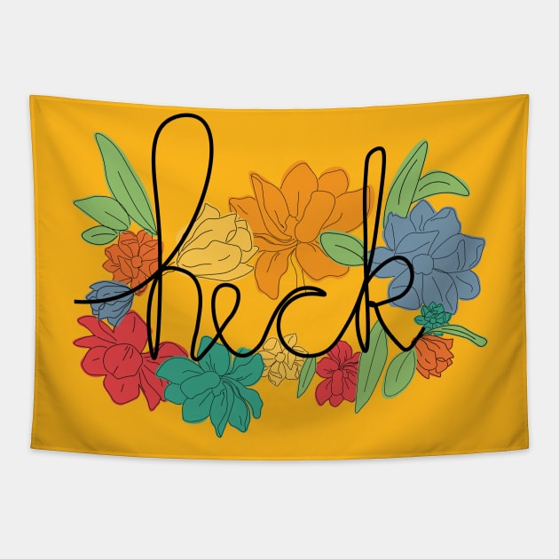 heck - floral Tapestry by Rubikia