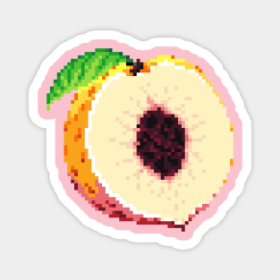 Pixel Peach Magnet