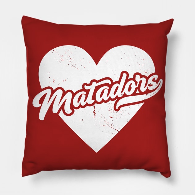 Vintage Matadors School Spirit // High School Football Mascot // Go Matadors Pillow by SLAG_Creative