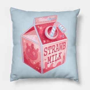 Sparkly Strawberry Milk Pillow