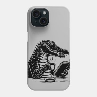 Funny Bookworm Alligator Vintage Phone Case