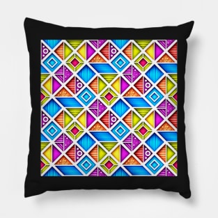 3d Colorful Geometric Pattern, Crazy Design Pillow