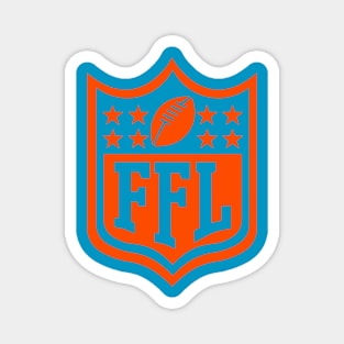 Fantasy Football Logo Miami Dolphins Colors Orange Magnet