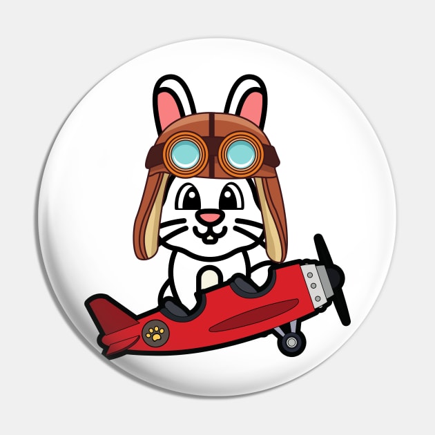 Cute Bunny is in a vintage airplane Pin by Pet Station