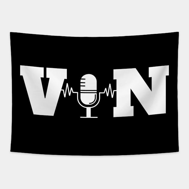 Vin Scully Microphone Tapestry by oneduystore