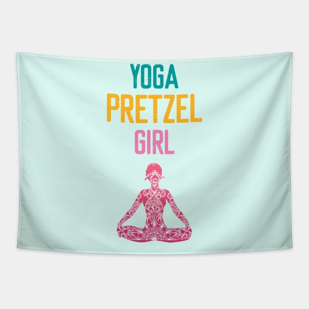 Pretzel Yoga Twisted Girl Tapestry by Elitawesome