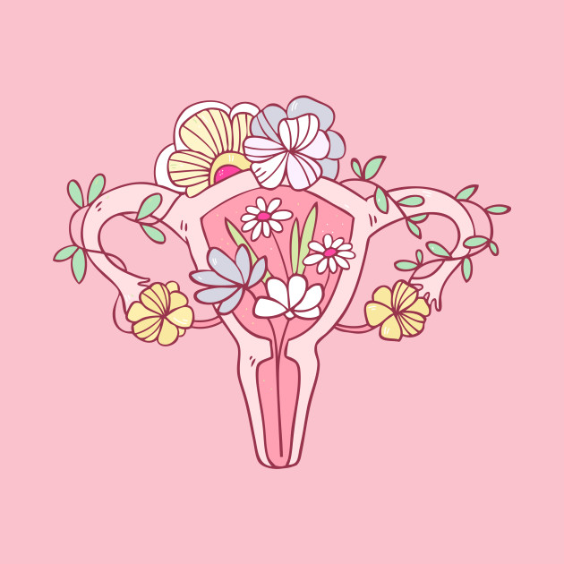 Floral Woman Uterus by Olya Yatsenko