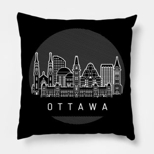 Ottawa Canada Skyline Pillow