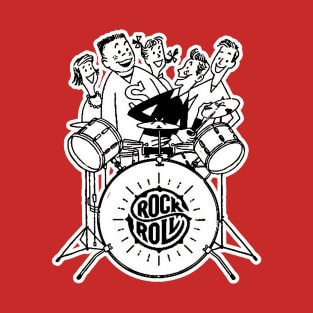 Rock & Roll Drum Kit Drummer T-Shirt