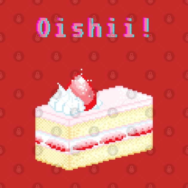 Kawaii Pixel Oishii Dream Dessert ( strawberry Shortcake ) by OMC Designs