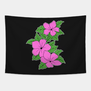 Pink Cherry Blossom Hand Drawn Gardening Gift Tapestry